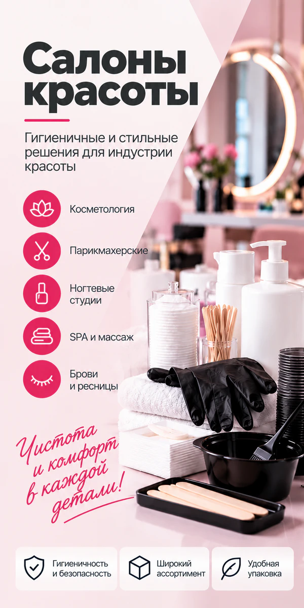 Одноразовые изделия для салонов красоты