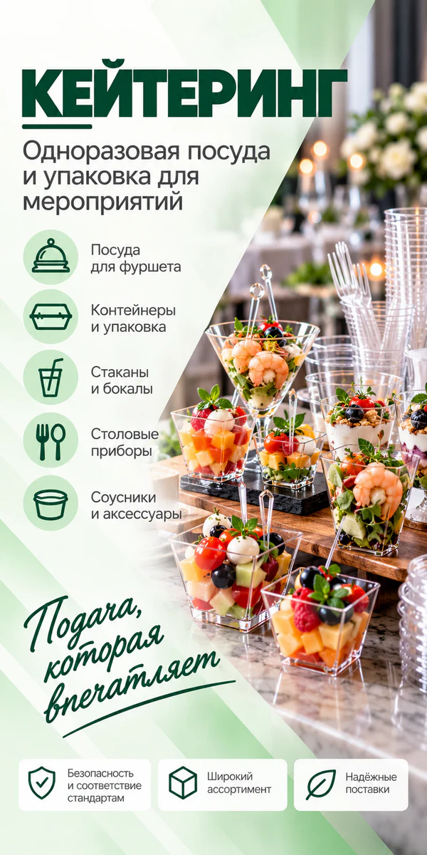 Упаковка для кейтеринга и фуршетов