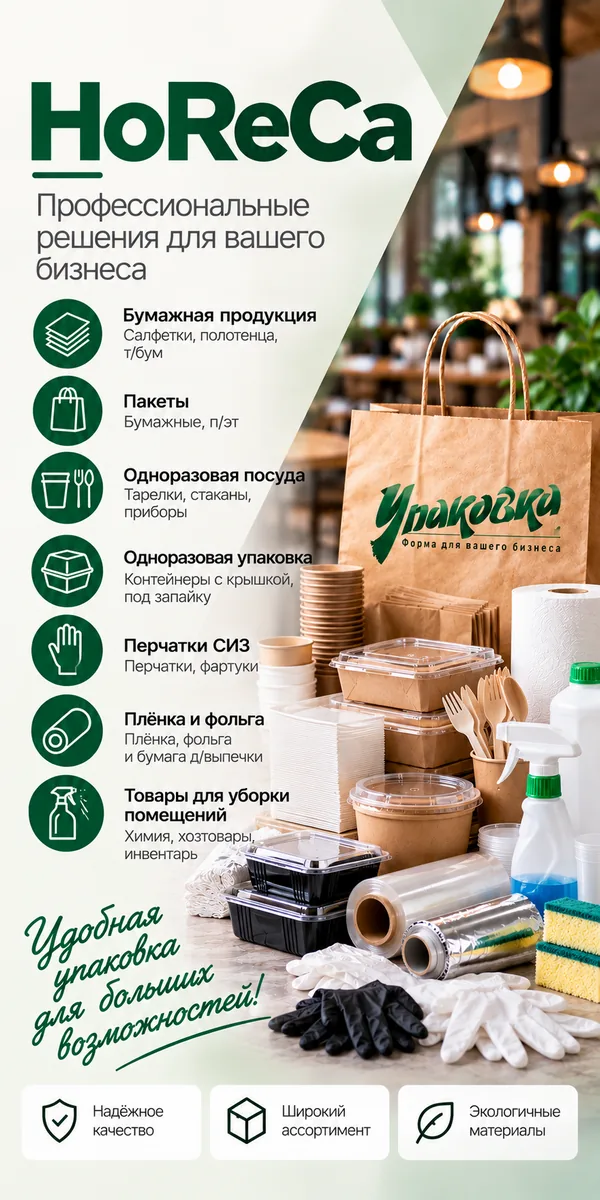 Упаковка и расходники для HoReCa